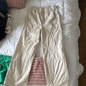 GAP Cream Wide Leg Pants